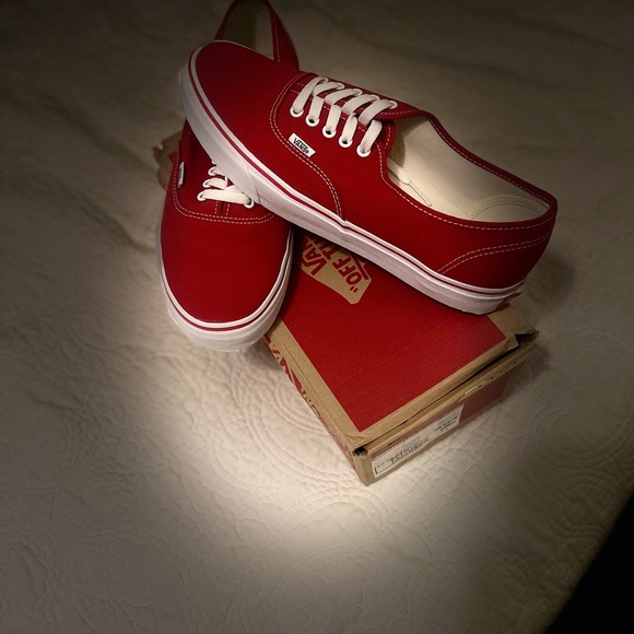 Men’s vans authentic red size 12 - Picture 4 of 4
